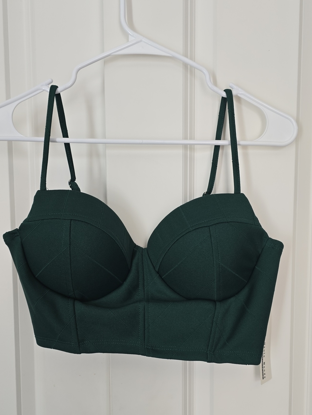 Haute Monde Forest Green Longline Bustier Tank